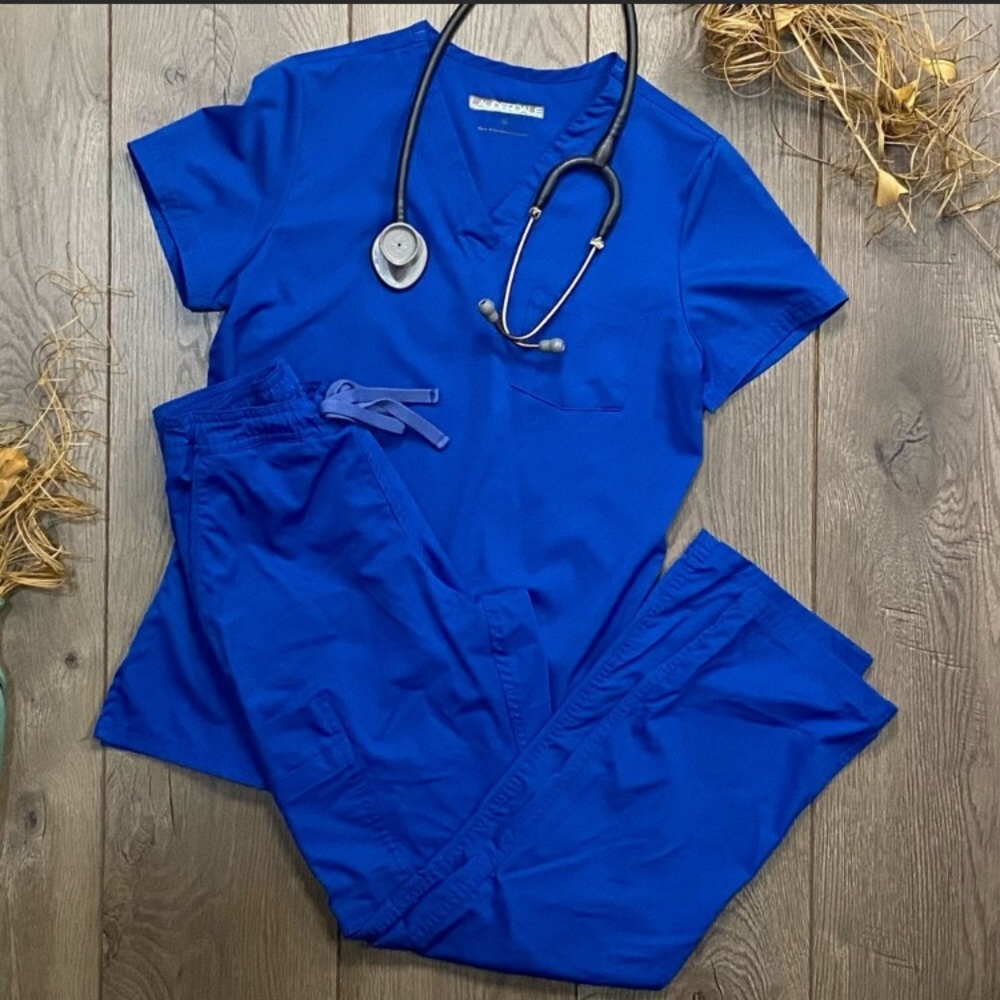 Royal blue scrubs
